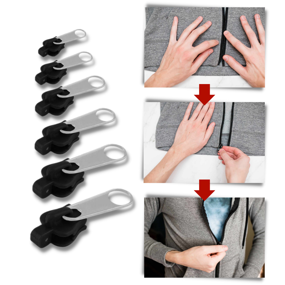 Curseur clipsable pour remplacer les fermetures éclair