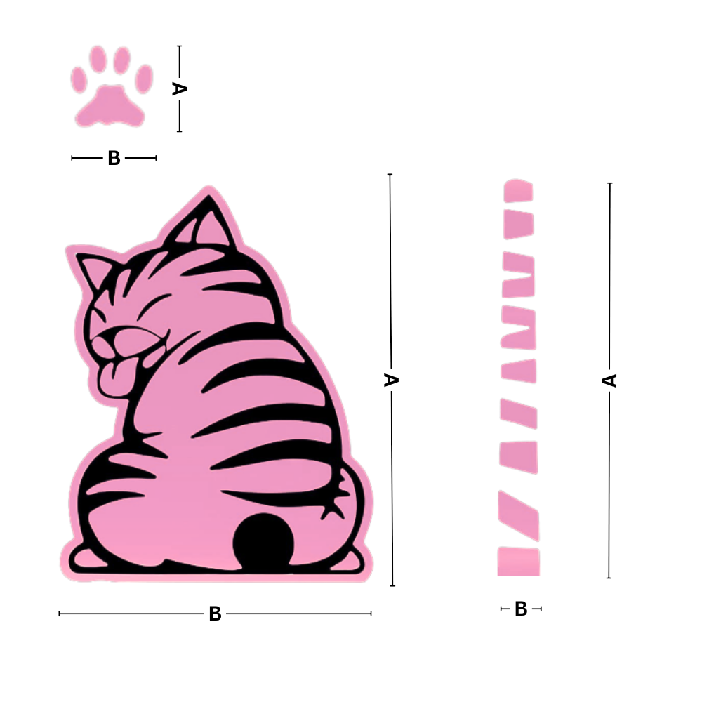 Autocollant pour essuie-glace chat espiègle