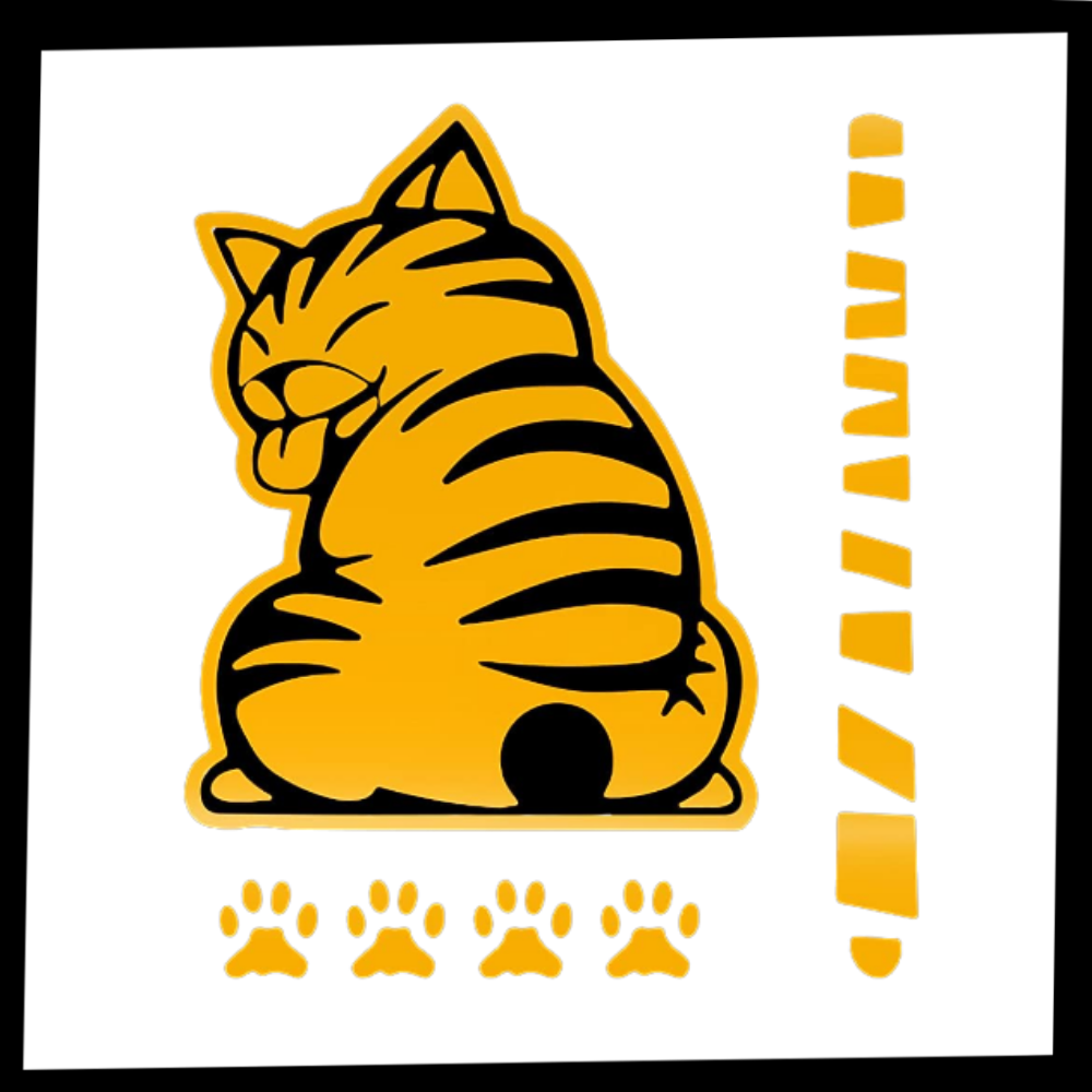 Autocollant pour essuie-glace chat espiègle