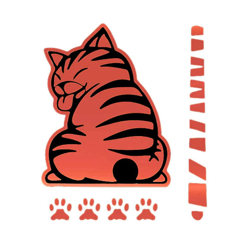 Autocollant pour essuie-glace chat espiègle