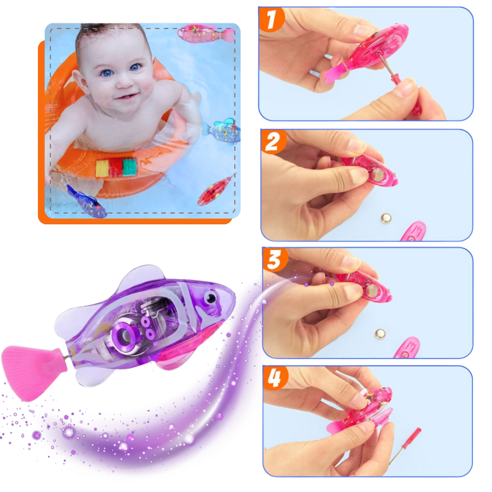 Jouet poisson nageur interactif