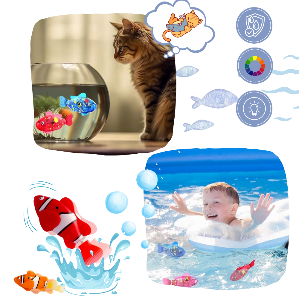 Jouet poisson nageur interactif