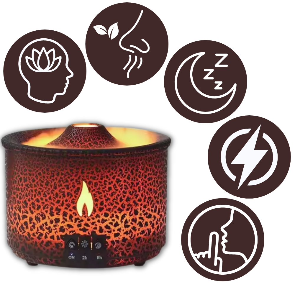 Humidificateur relaxant en forme de volcan