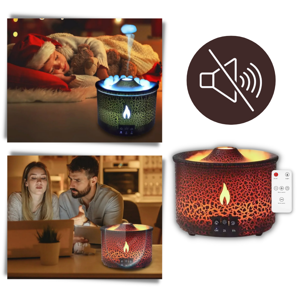 Humidificateur relaxant en forme de volcan