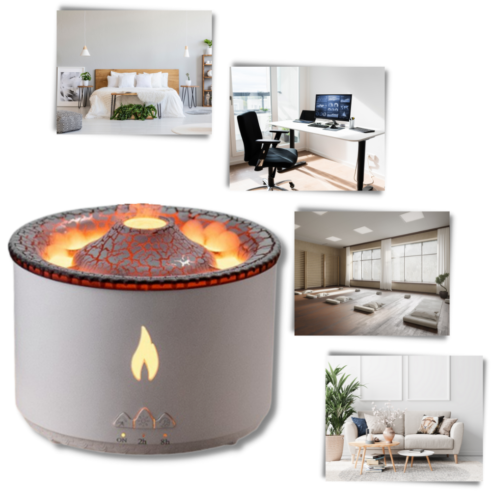 Humidificateur relaxant en forme de volcan