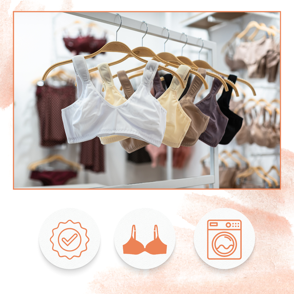 Sacs de lavage pour soutiens-gorge à fermeture sécurisée