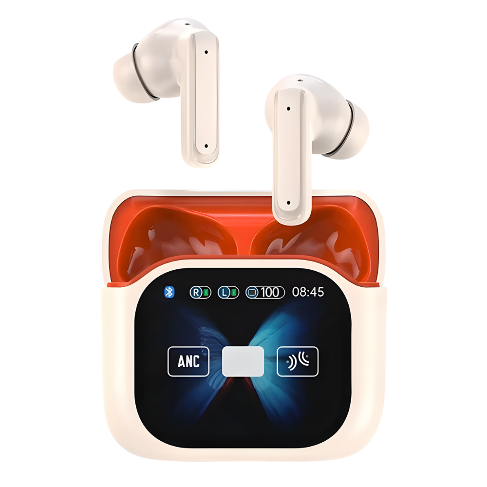 Écouteurs bluetooth à réduction de bruit avec écran tactile