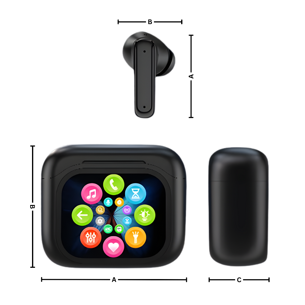 Écouteurs bluetooth à réduction de bruit avec écran tactile