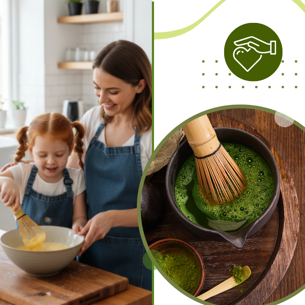 Fouet à matcha mélange lisse et homogène