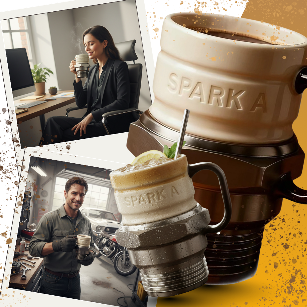 Tasse fantaisie en forme de bougie d'allumage