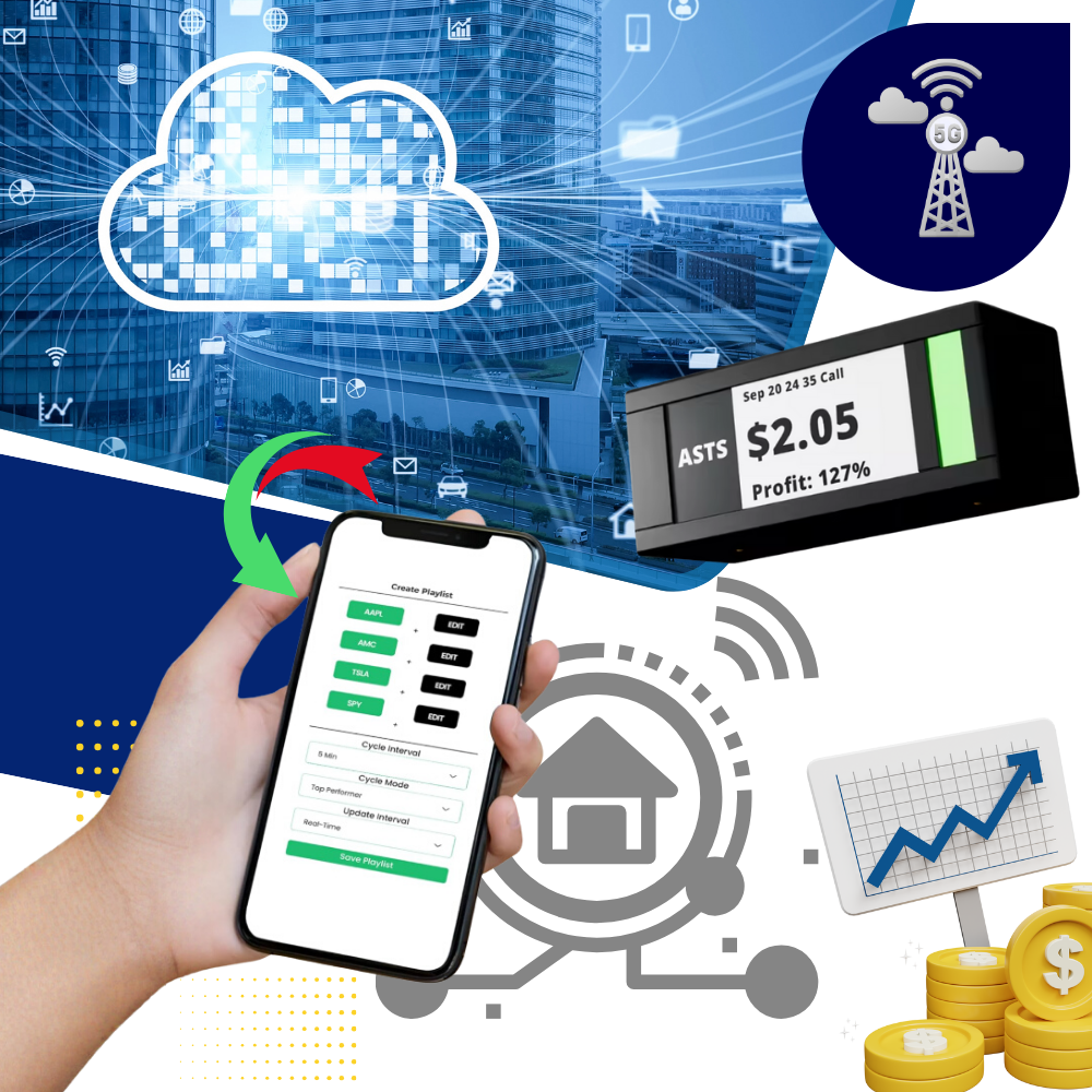 Afficheur bourse et crypto en direct avec design empilable