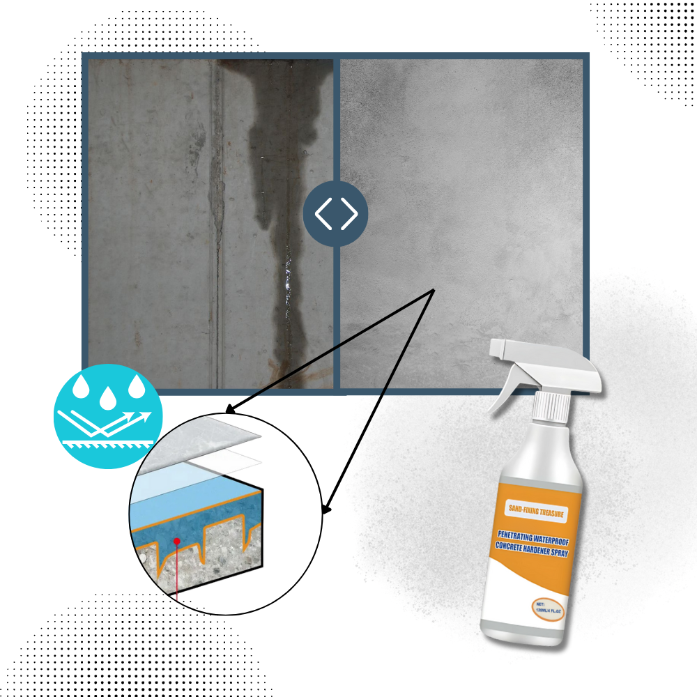 Spray durcisseur et imperméabilisant pour béton