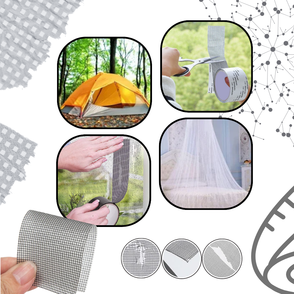 Ruban de réparation pour moustiquaire à forte adhérence