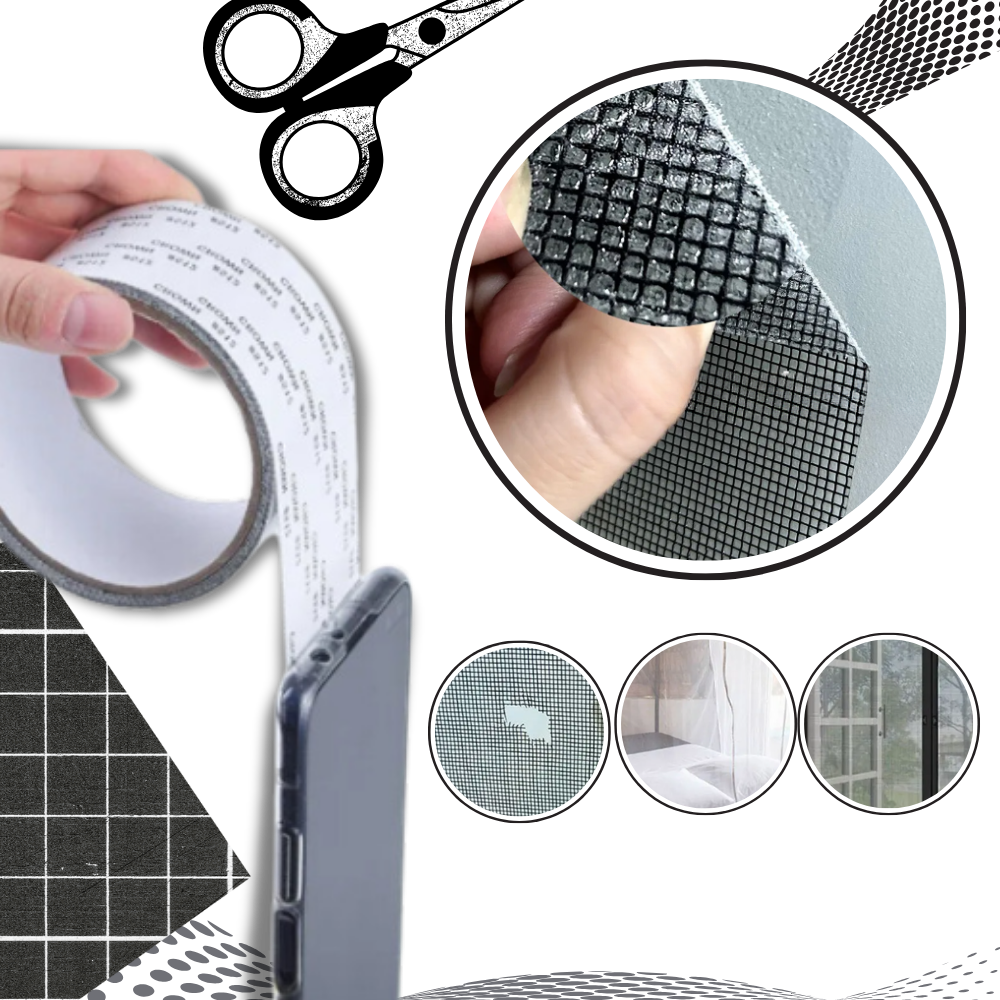 Ruban de réparation pour moustiquaire à forte adhérence