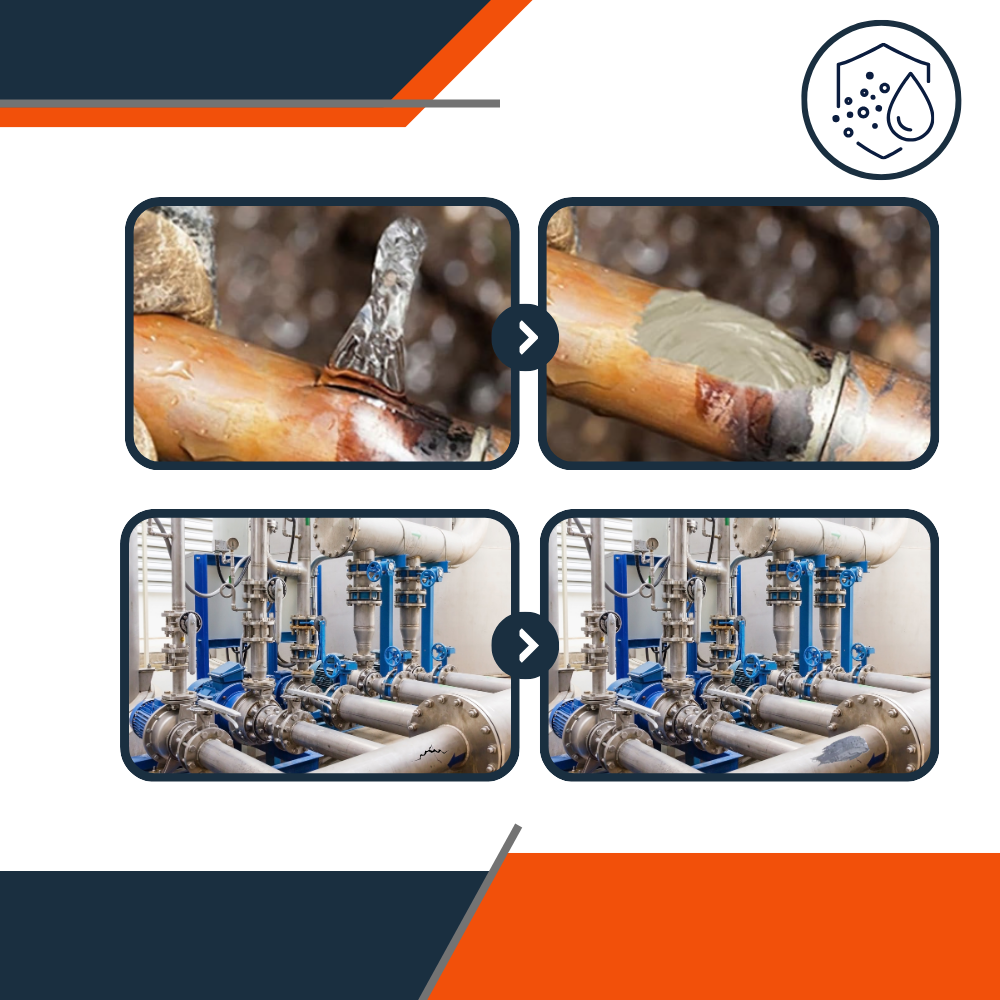 Colle à forte adhérence et étanche pour réparer le métal