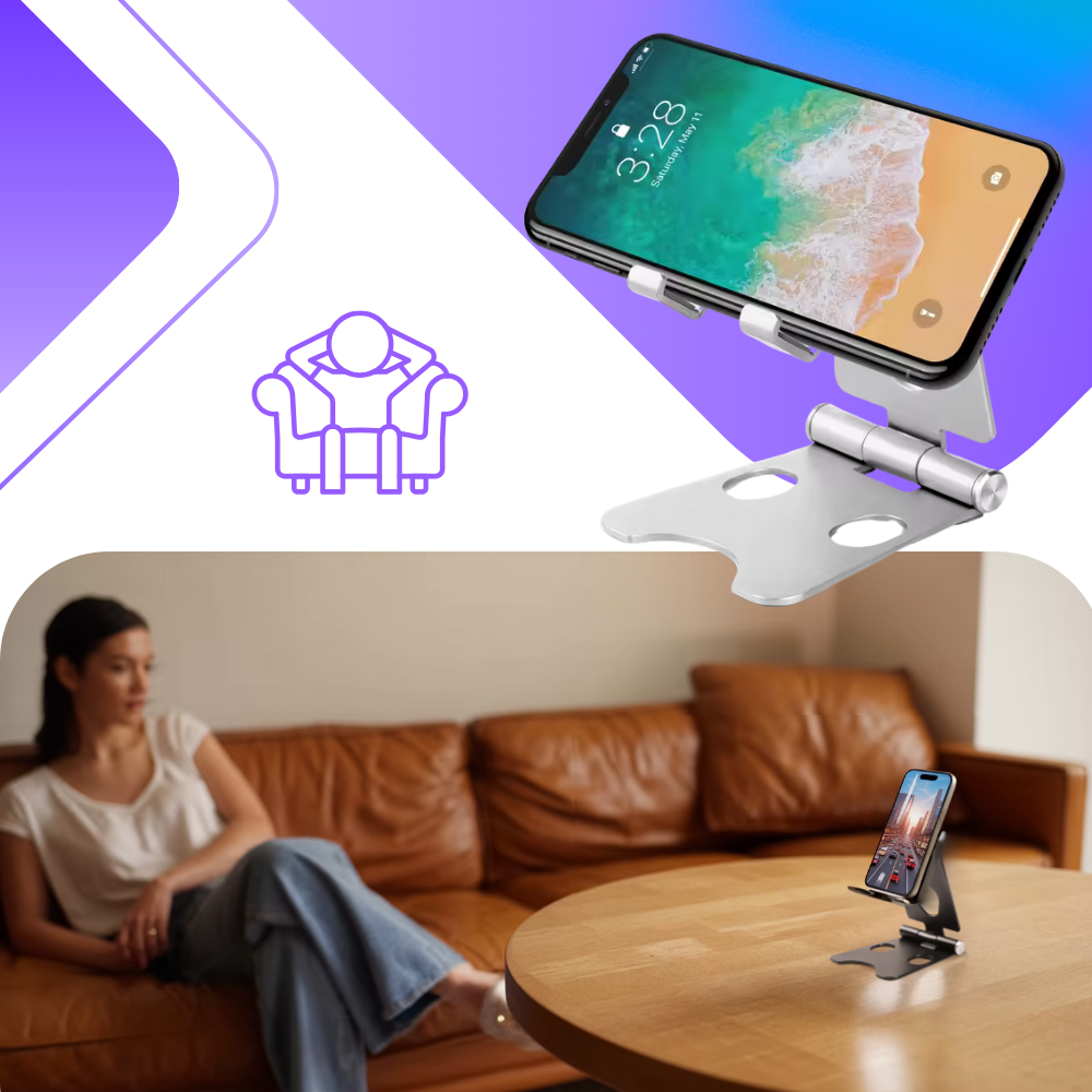 NO LONGER PRODUCING Support de téléphone pivotant et pliable