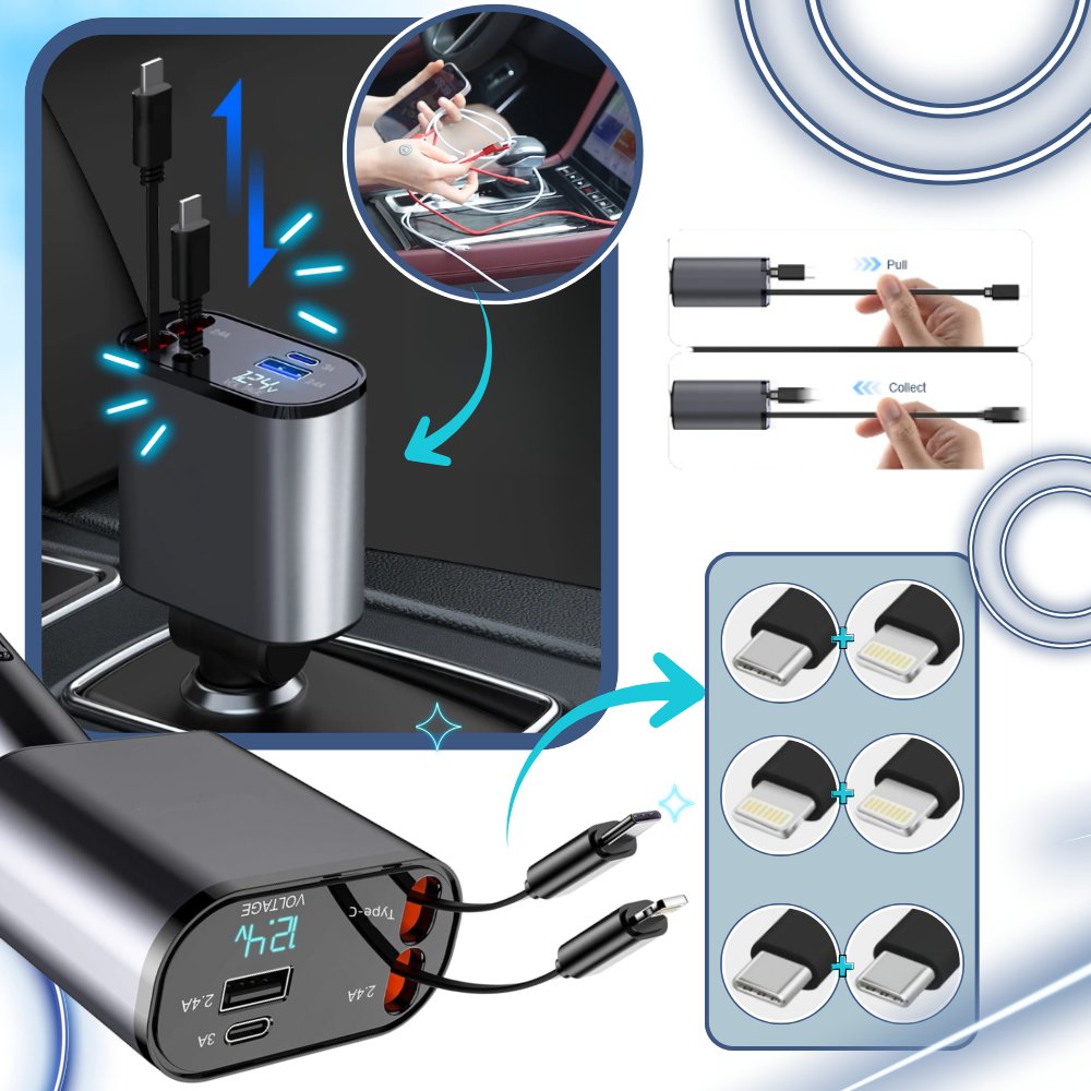 Station de charge télescopique pour voiture