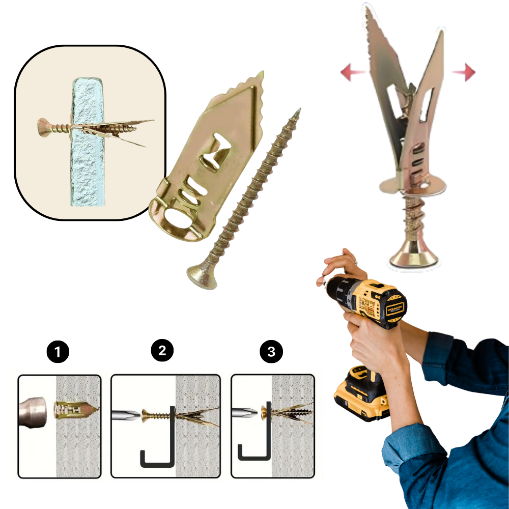 Kit de fixation mural 18 pièces