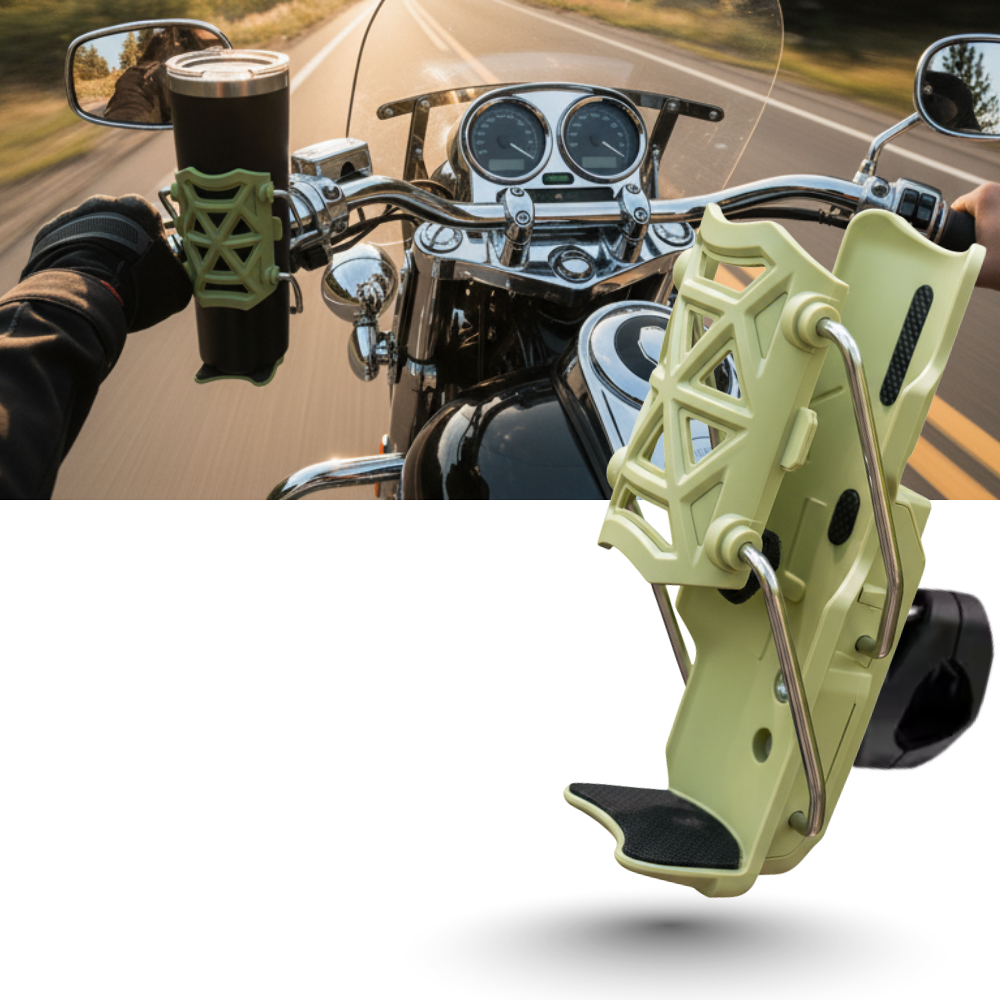 Porte-gobelet universel pour guidon de vélo et moto