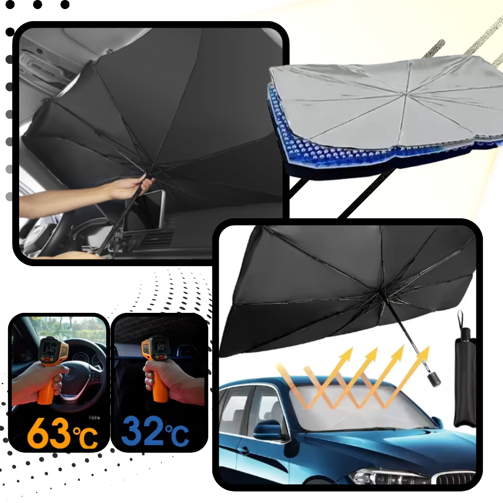 Parapluie pour pare-brise de voiture avec protection UV