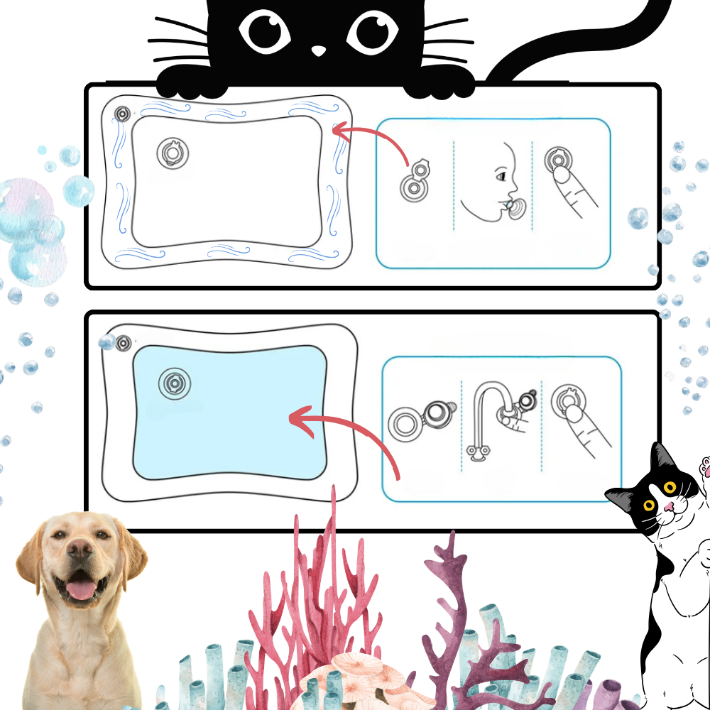 Tapis sensoriel d'eau pour animaux de compagnie