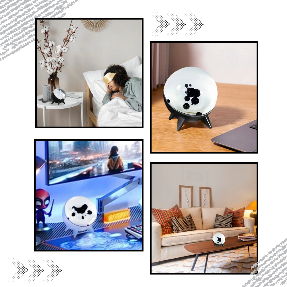 Enceinte magnétique à ferrofluide dansant