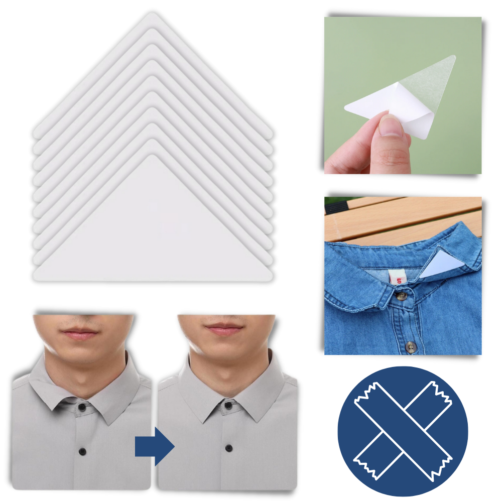 Autocollant pour col invisible et résistant au lavage