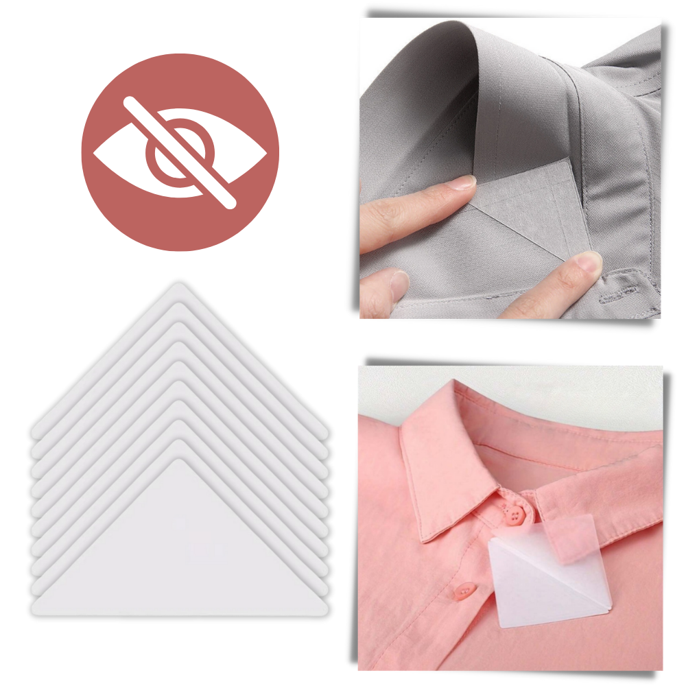 Autocollant pour col invisible et résistant au lavage