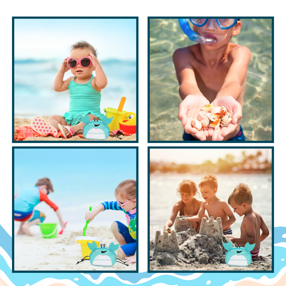 Sac de plage imperméable pour enfant en forme de crabe