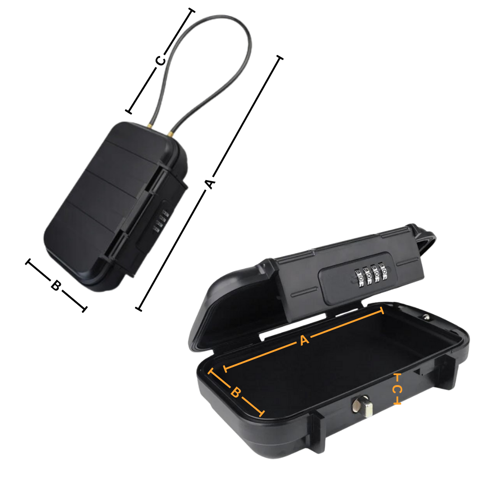 Petite boîte de rangement étanche et verrouillable