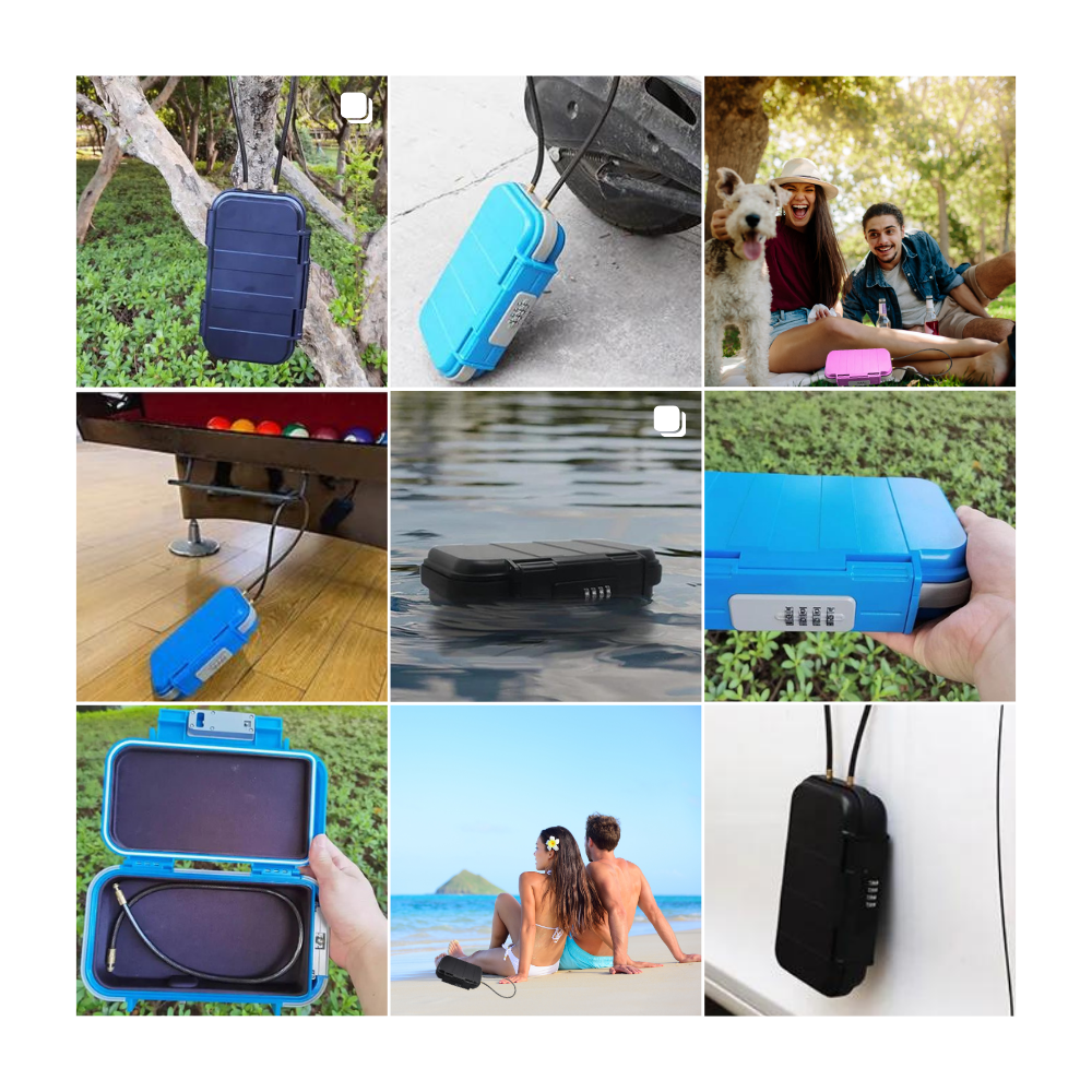 Petite boîte de rangement étanche et verrouillable