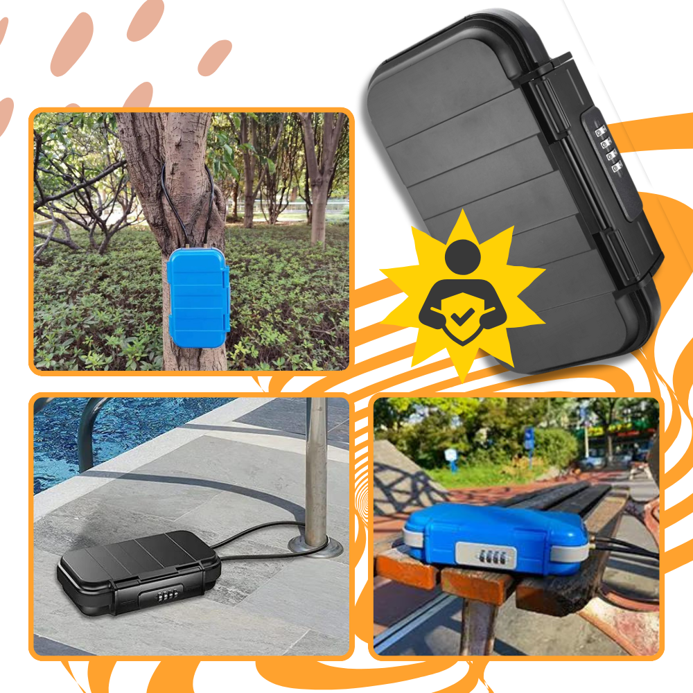 Petite boîte de rangement étanche et verrouillable