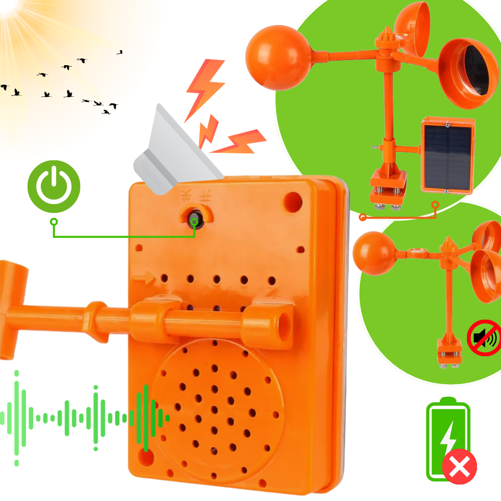 Répulsif d'oiseaux à système rotatif éolien