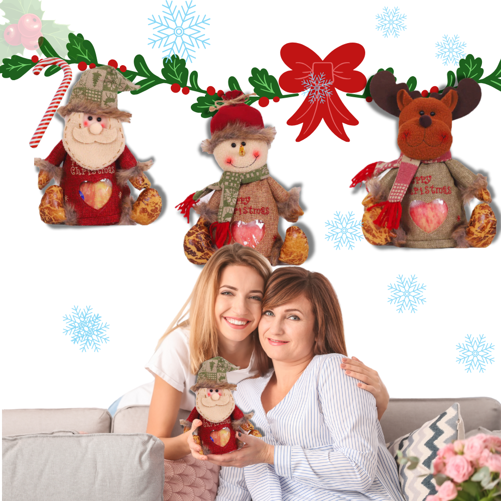 Sac-cadeau de Noël réutilisable à fermeture éclair