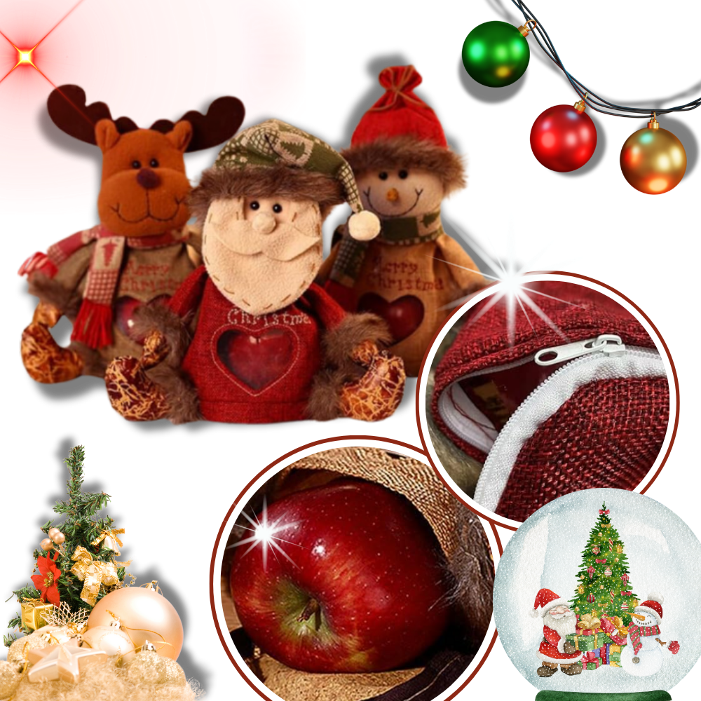 Sac-cadeau de Noël réutilisable à fermeture éclair